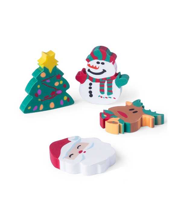 SET 4 GOMAS DE BORRAR NAVIDAD