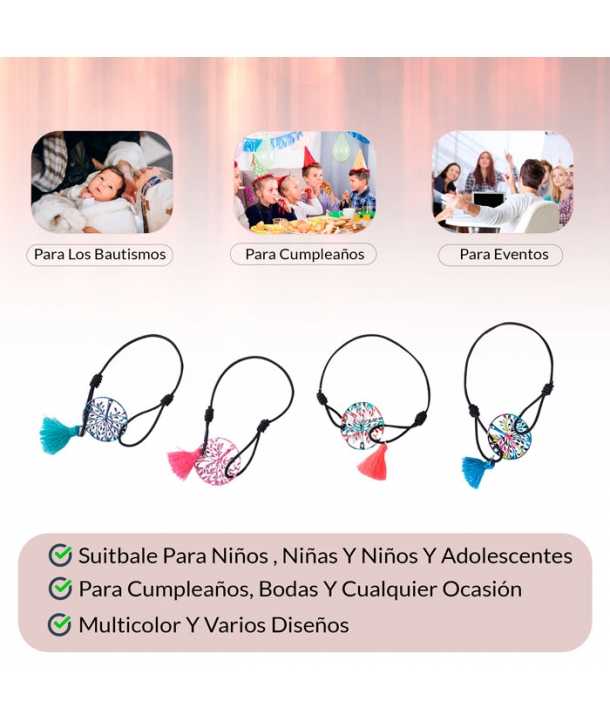Pulsera Árbol de la vida con pompón