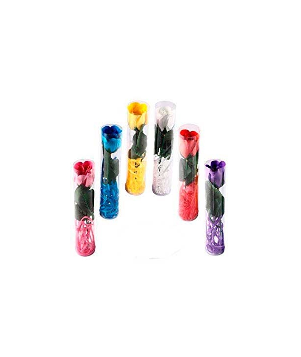 Flor Rosa de Pétalos de Jabón en Caja de Regalo Decorada