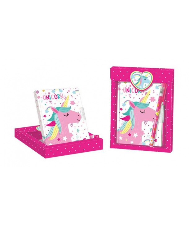 Set de Regalo Diario + Bolígrafo Unicornio.
