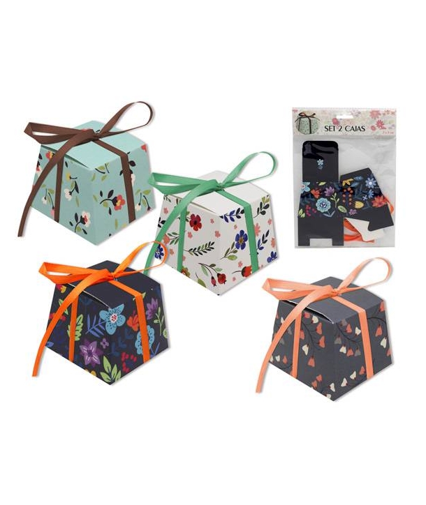 SET 2 CAJAS DE REGALO PRESENTADAS EN DISPLAY