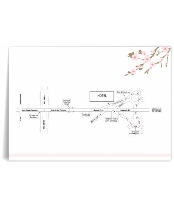 Mapa de boda personalizado