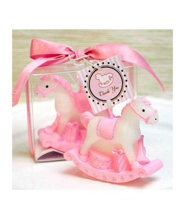 Vela caballo balancín bautizo azul - Detalles Bautizos Invitados