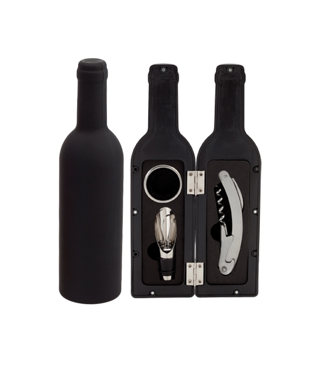 Set Vino Forma Botella de Vino Liso en Caja Regalo
