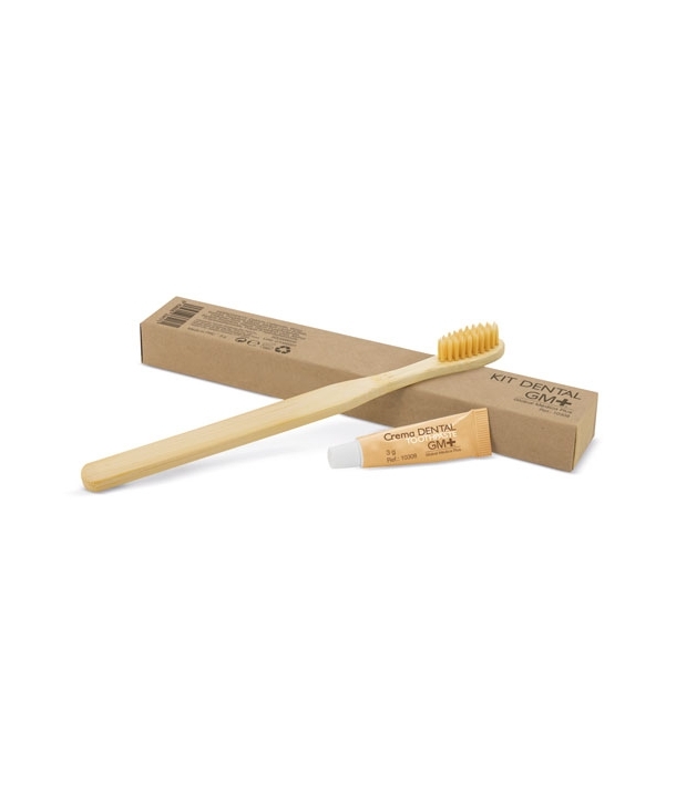 SET CEPILLO DE DIENTES + PASTA DE DIENTES ECO EN CAJA KRAT. DETALLES ECOLÓGICOS BODA.