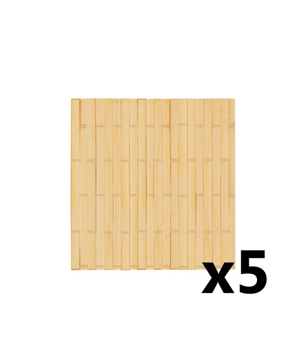 Set 5 posavasos de bambú