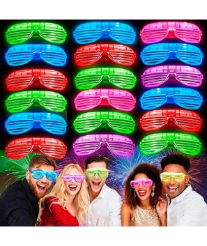 Lote 10 Gafas de colores - Gafas Luminosas Luces LED Baratas Fiestas Bodas Party Neon Photocall