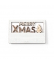 Imán Merry Christmas en madera natural enmarcado