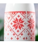 Bidón de acero inox y diseño bicolor de navidad. 790ml
