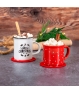 Taza de cerámica con diseño navideño