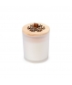 Vela de diseño navideño con aroma vainilla con tapa