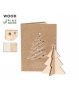 Postal navideña con adorno de árbol de navidad