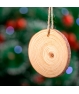Adorno navideño en madera natural al corte