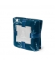 Manta polar con decoración navideña