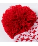 Gorro con pompón con motivos navideños