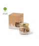 Vela aromática navideña de línea nature y fabricada en madera.