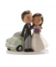 Figura de boda coche just married