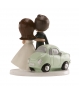Figura de boda coche just married