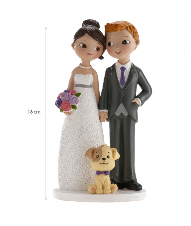 Figura de boda coche just married