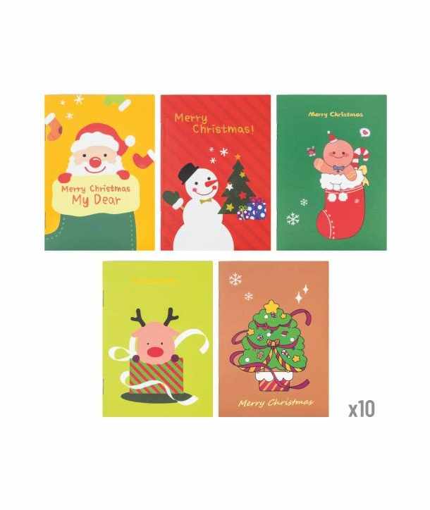 SET DE 10 LIBRETAS NAVIDEÑAS NAVIDAD