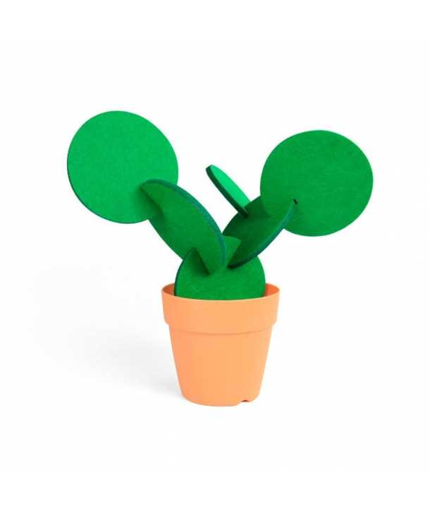 SET DE 6 POSAVASOS FIELTRO CACTUS