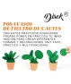 SET DE 6 POSAVASOS FIELTRO CACTUS