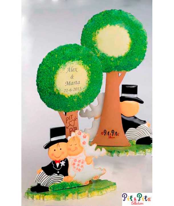 Muñecos para tarta Novios Árbol