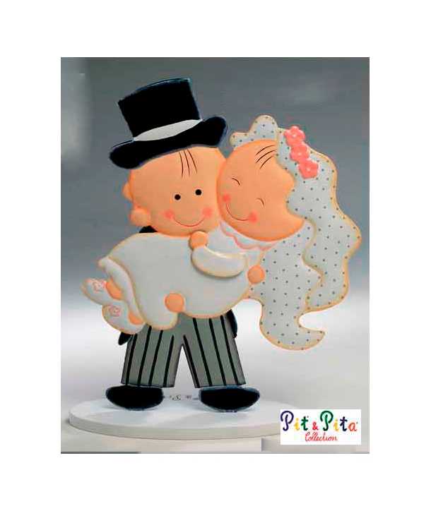 Muñecos para tarta de boda Novia en Brazos