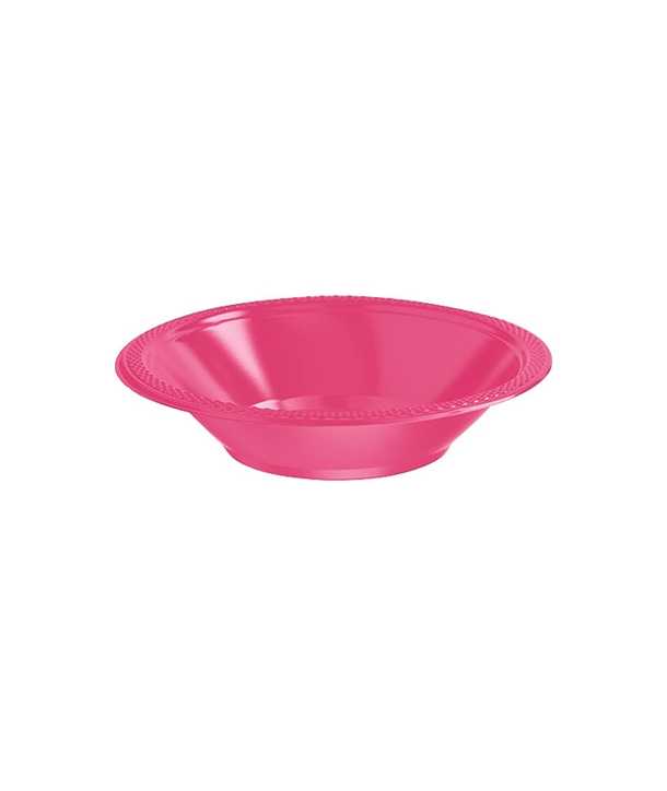 Bowl de plástico rosa fucsia (pack de 20 uds.)