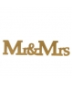 Letras de madera doradas Mr & Mrs