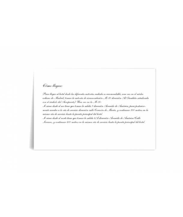 Tarjeta extra Sencilla