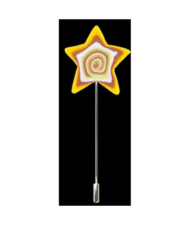 ALFILER DE NOVIA ESTRELLA PASTA AMARILLO / MARRON