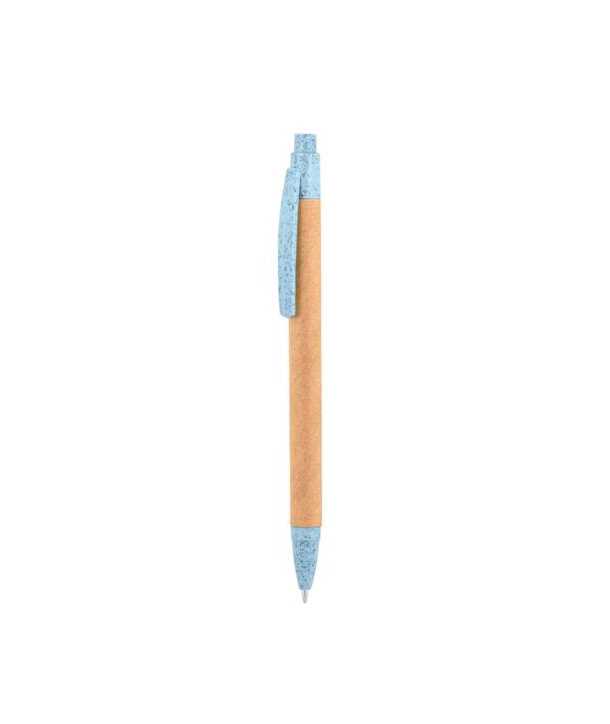 Bolígrafo de fibra de trigo y cartón Azul