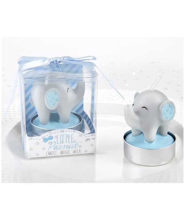 Vela Bautizo Elefante Azul en caja