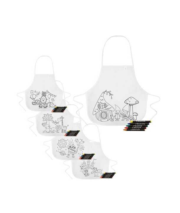 Lote 20 Delantales + Gorro de Cocina Infantil para Niños Colores