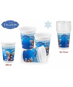 Pack de 10 vasos Frozen de 200ml