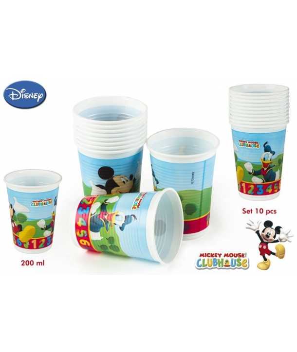 Pack 10 Vasos Mickey 200 ML
