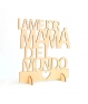 CARTEL MADERA "LA MEJOR MAMÁ DEL MUNDO"