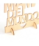 CARTEL MADERA "LA MEJOR MAMÁ DEL MUNDO"