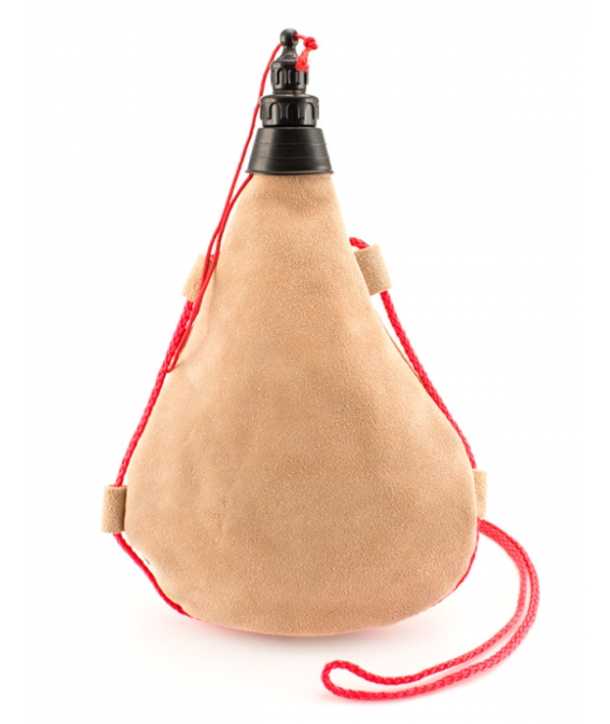 Bota de vino de 1l de capacidad en piel de serraje