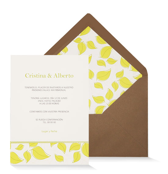 Invitaciones de boda Bari