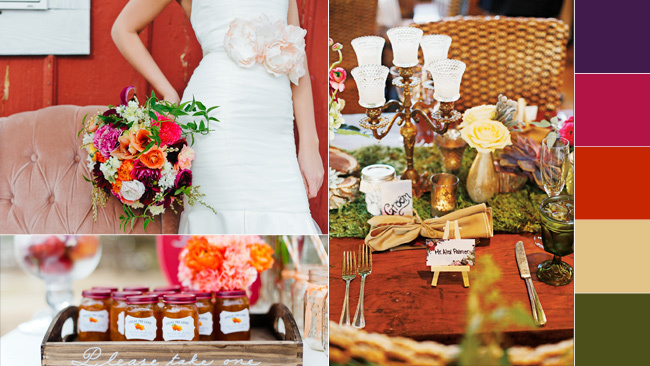 Colores de moda para bodas de otoño