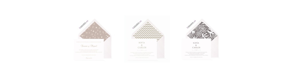 Invitaciones de boda marrones