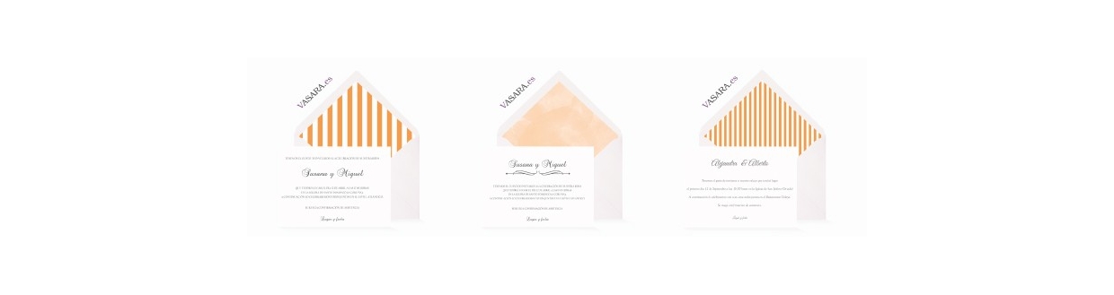 Invitaciones de boda naranjas