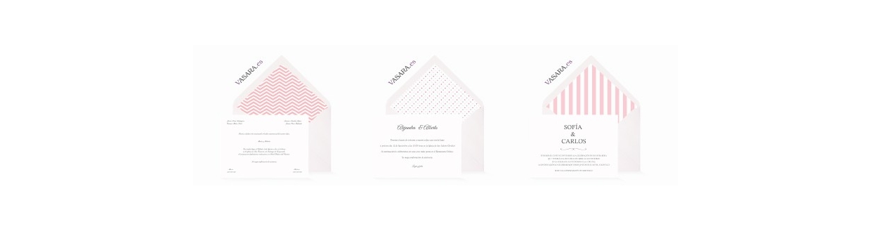 Invitaciones de boda rosas