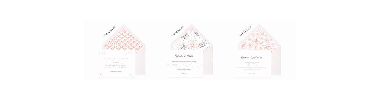Invitaciones de boda salmón