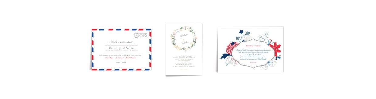 Invitaciones de boda sueltas