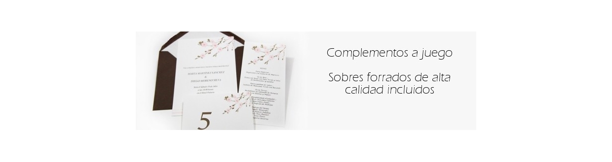 Invitaciones de boda y complementos