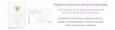 Invitaciones de boda plantables