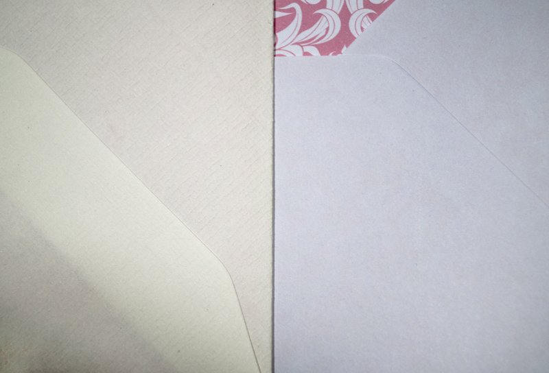 Sobre textura verjurada y sobre liso